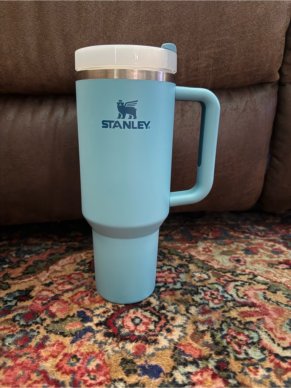 Stanley Light Blue Stainless Steel Travel Mug with Handle